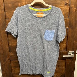 XL blue pocket tee